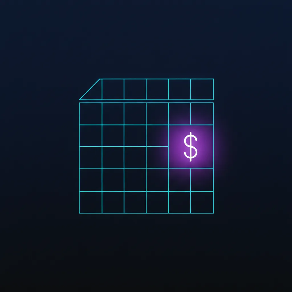 IT budget spreadsheet tool icon